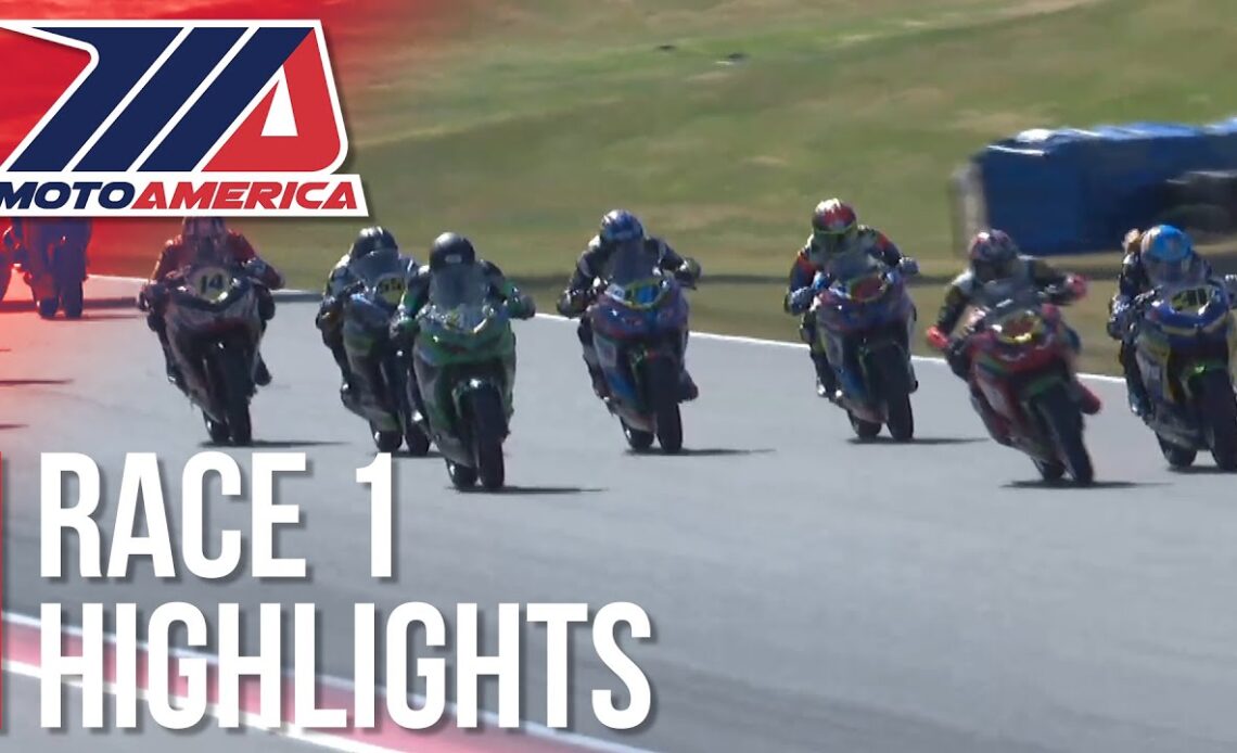 MotoAmerica SportbikeTrackGear Junior Cup Race 1 Highlights at Ridge Motorsports Park 2022