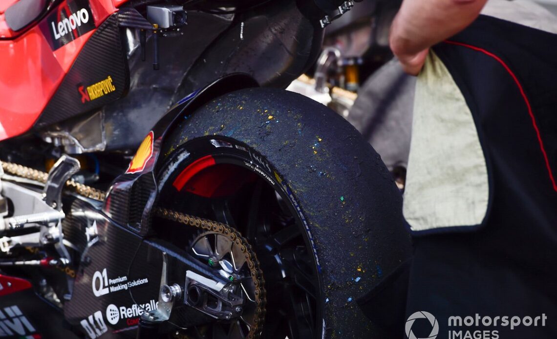 Tyre detail of Francesco Bagnaia, Ducati Team