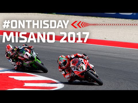 #OnThisDay - Misano 2017 WorldSBK Race 1 - Davies vs Rea on the last lap