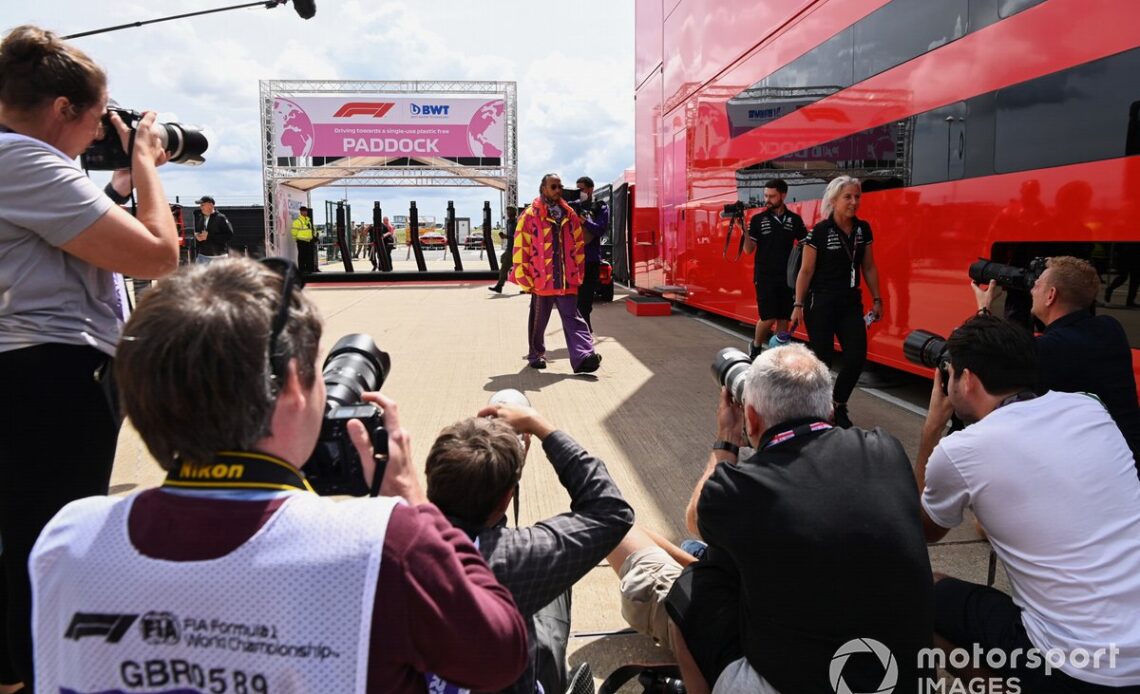 Photographers and Lewis Hamilton, Mercedes-AMG