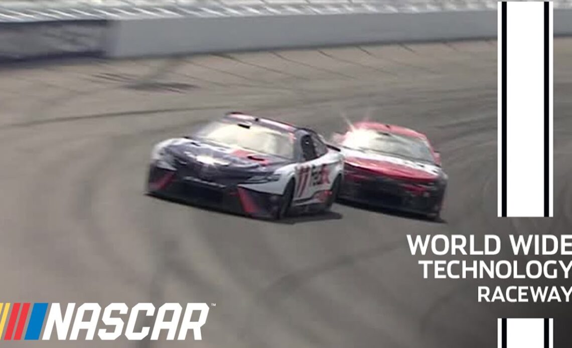 Ross Chastain punts Denny Hamlin at World Wide Technology Raceway