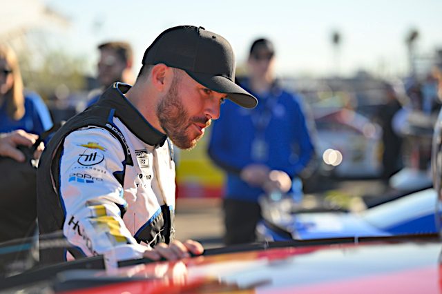 Ross Chastain of Trackhouse Racing Team takes a minute to reflect at the L.A. Clash at the Coliseum. (Photo: NKP)
