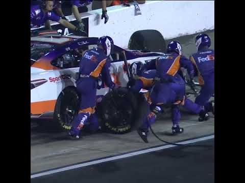 Trouble for Denny Hamlin on pit road #shorts