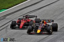 (L to R): Charles Leclerc, Ferrari; Max Verstappen, Red Bull; Red Bull Ring, 2022