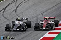 (L to R): Yuki Tsunoda, AlphaTauri; Guanyu Zhou, Alfa Romeo; Red Bull Ring, 2022