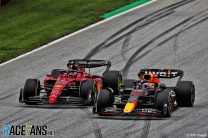 (L to R): Charles Leclerc, Ferrari; Max Verstappen, Red Bull; Red Bull Ring, 2022