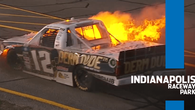 Spencer Boyd’s truck catches on fire at IRP