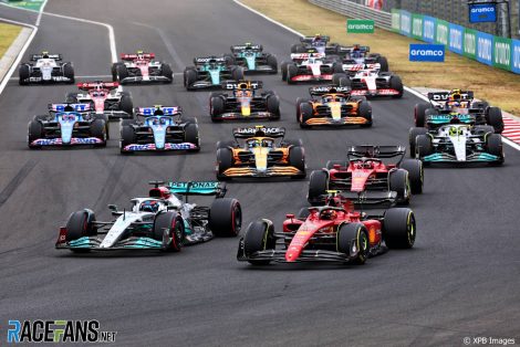 Race start, Hungaroring, 2022