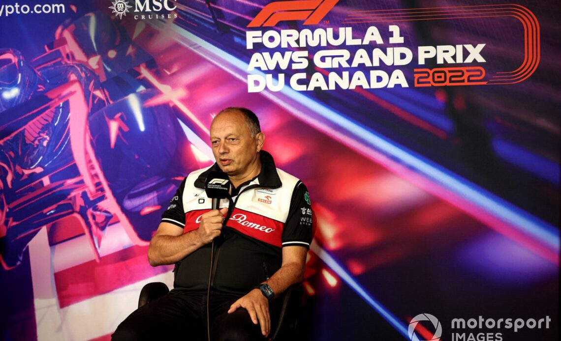 Frederic Vasseur, Team Principal, Alfa Romeo Racing, in the team principals Press Conference