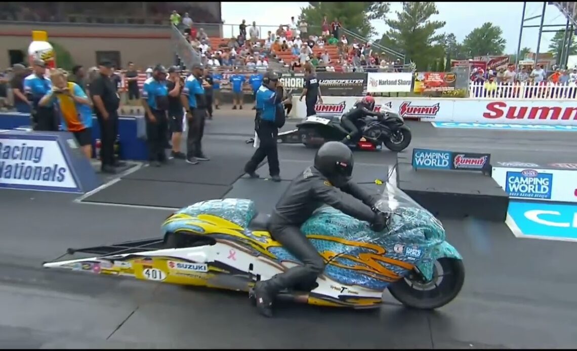 Angelle Sampey, Jerry Savoie, Andrew Hines, Pro Stock Motorcycle, Semi Finals Eliminations, Summit