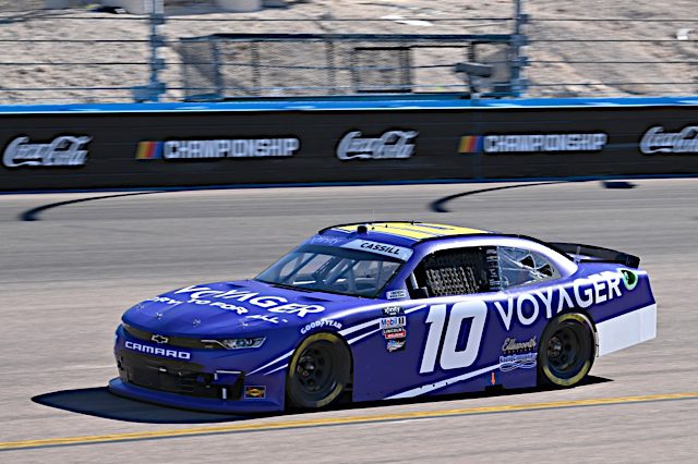 Landon Cassill's No. 10 Voyager car of Kaulig Racing at Phoenix Raceway in the NASCAR Xfinity race, NKP