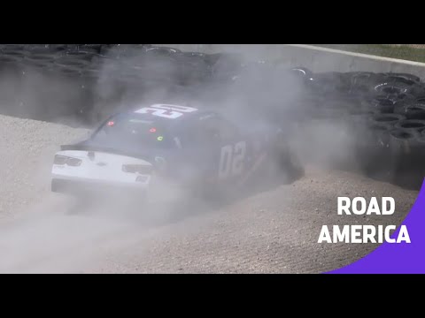 Brett Moffitt slides into gravel pit at Road America