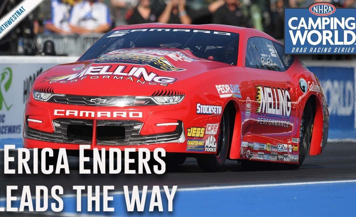 Erica Enders leads the way Friday in Seattle