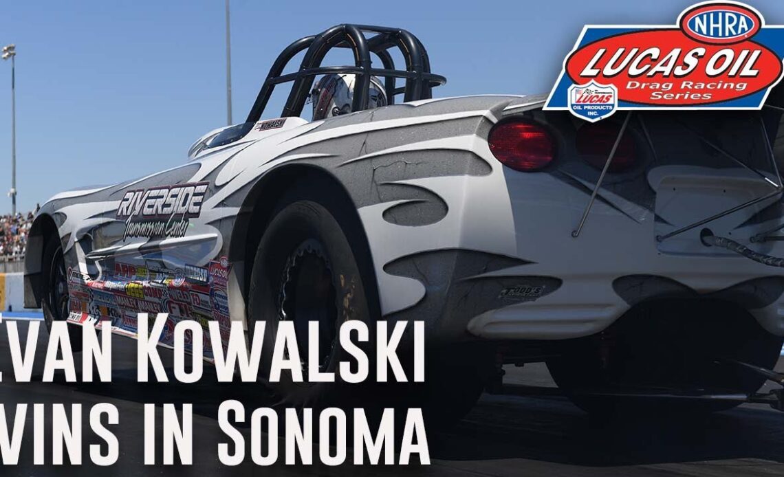 Evan Kowalski wins Super Gas at the DENSO NHRA Sonoma Nationals