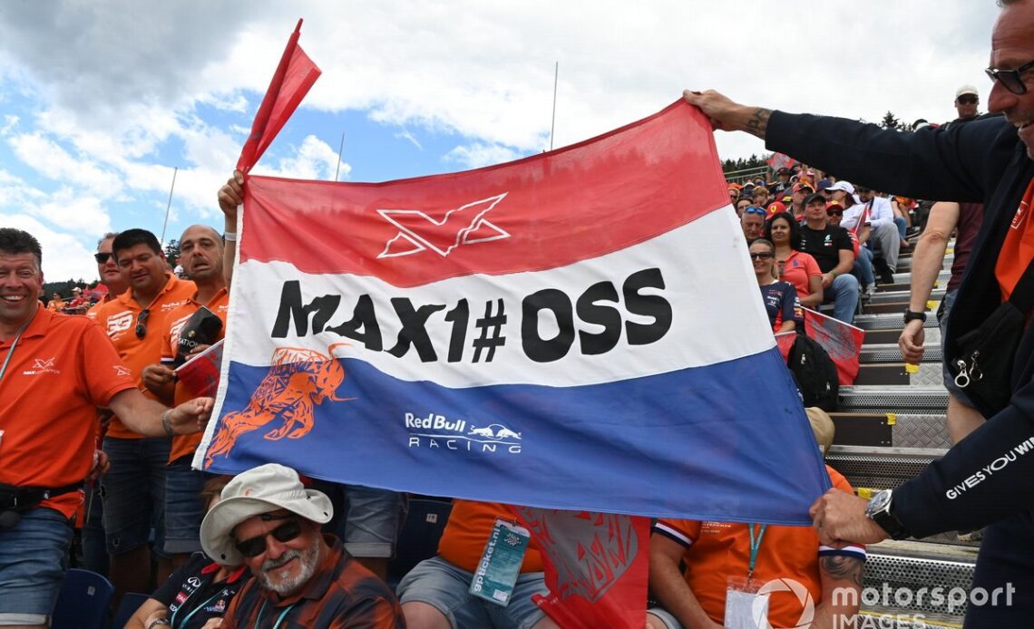 Dutch fans in the grandstands