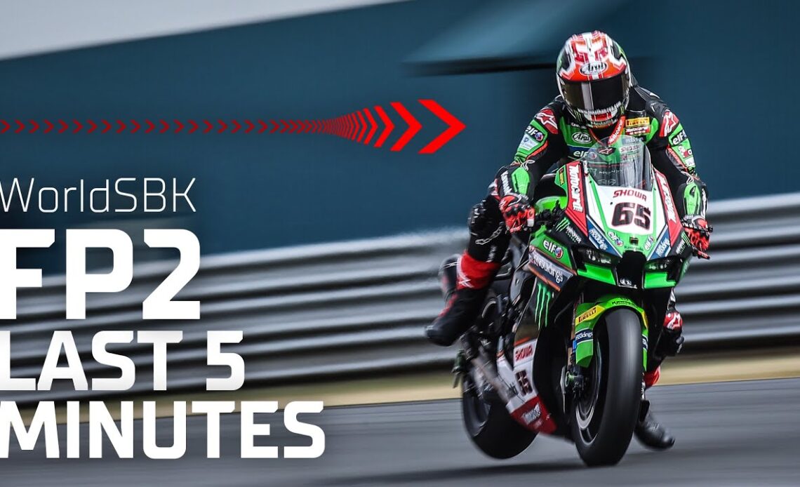 Final 5 mins of FP2 at Donington in WorldSBK | #GBRWorldSBK