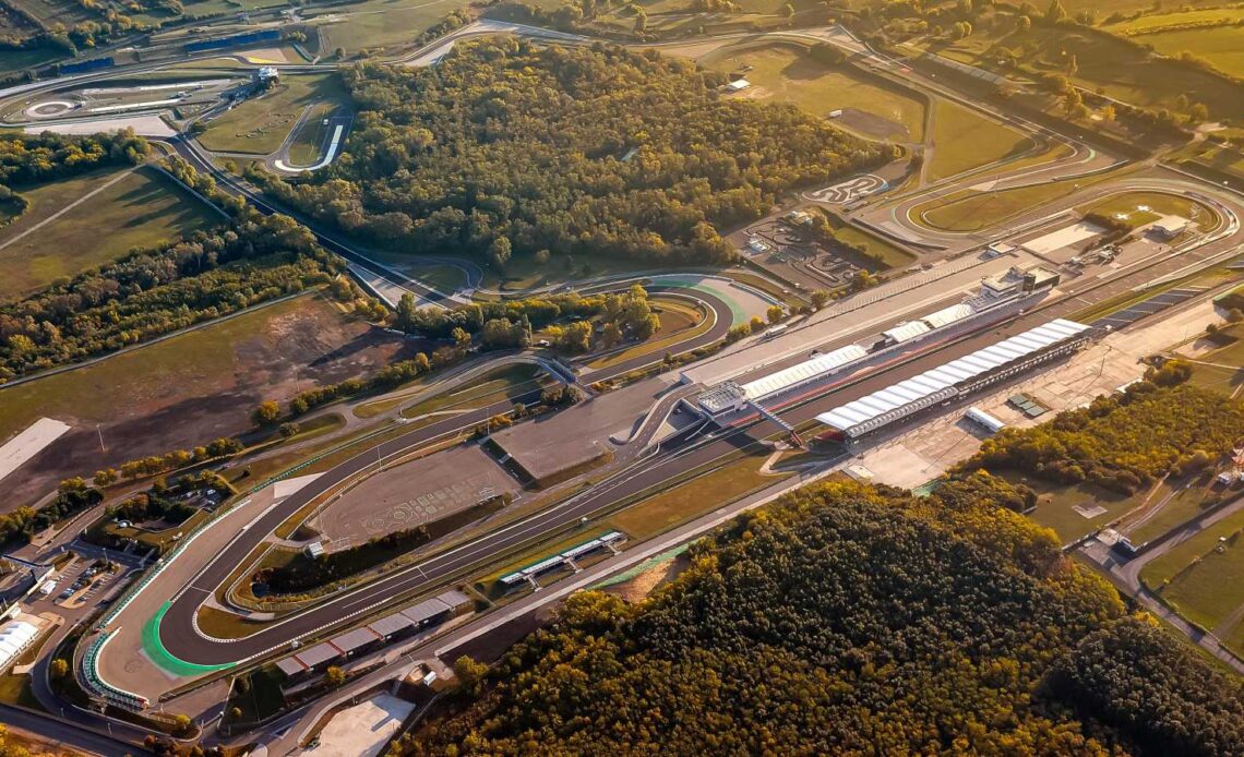 A view from above the Hungaroring. Hungary, October 2019.