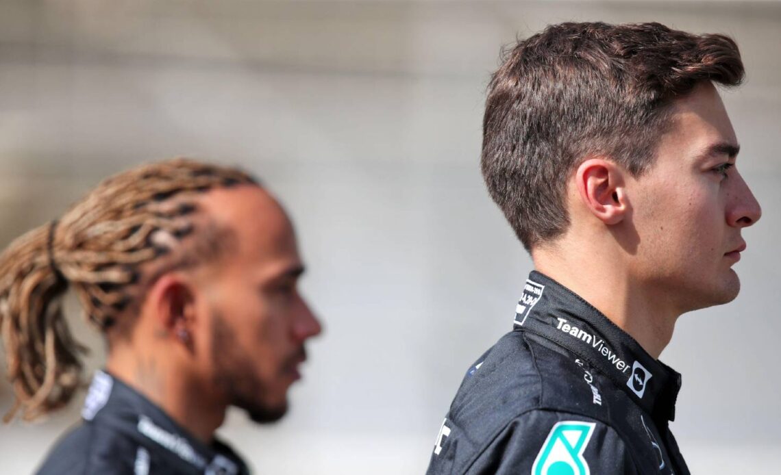 George Russell says he feared an "arse-kicking" from Lewis Hamilton at Mercedes