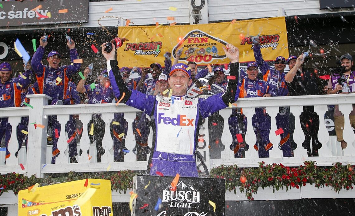 Hamlin walls Chastain, wins NASCAR Cup race at Pocono