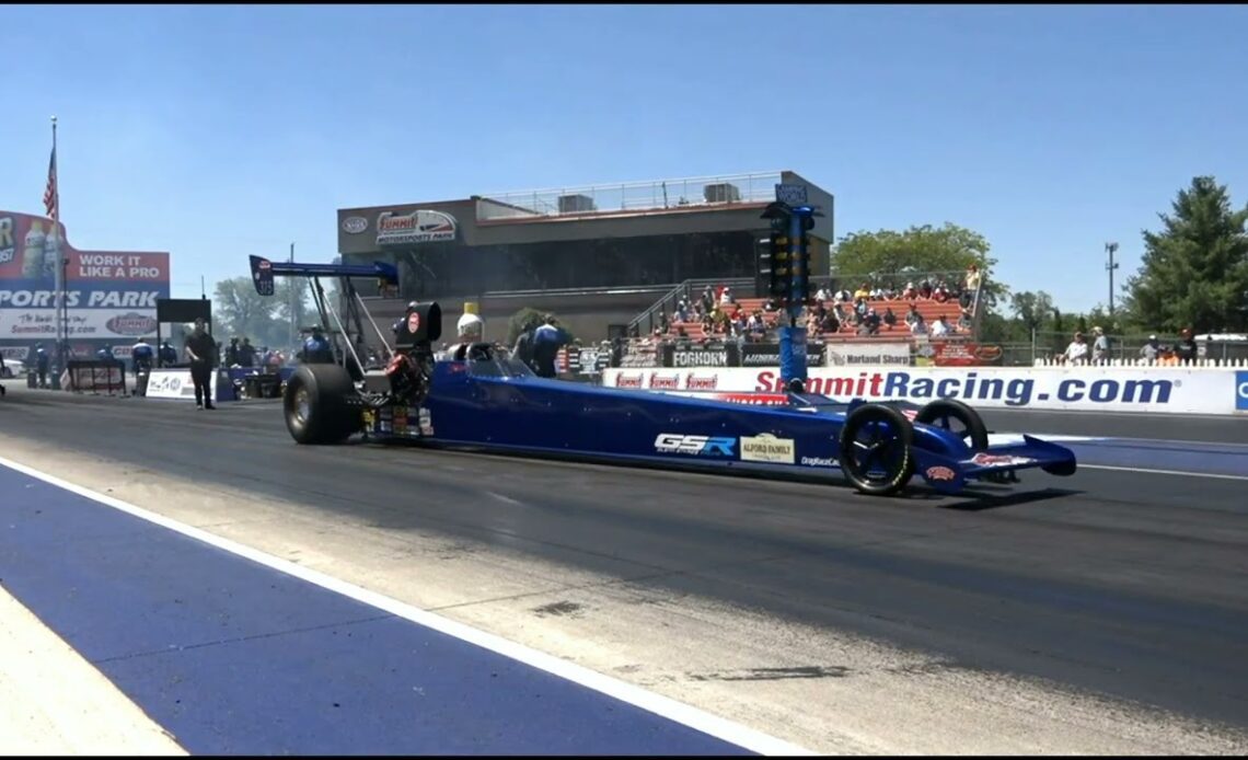 Jeffrey Chatterson, Corey Michalek, Top Alcohol Dragster, Rnd 1 Qualifying, Summit Racing Equipment