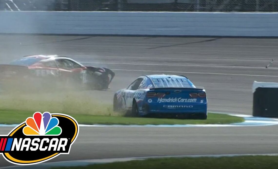 Kyle Larson slams into Ty Dillon at Indianapolis after apparent brake issue | Motorsports on NBC