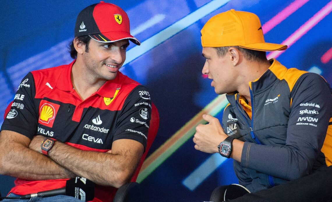 Lando Norris jokes it was "about time" Carlos Sainz won a Formula 1 race