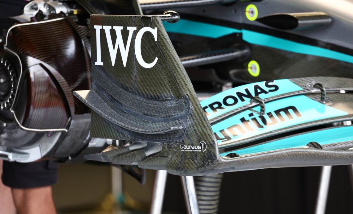 Mercedes W13 front wing endplate detail