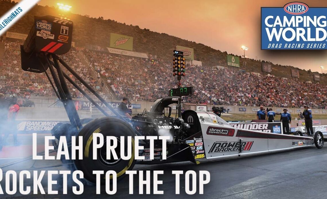 Leah Pruett rockets to the top Friday on Thunder Mountain