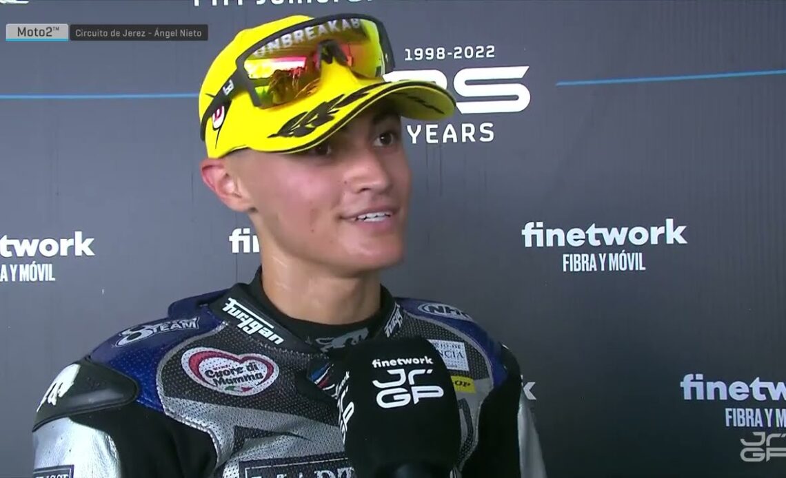 #Moto2 Race 1 Winner Interview | Alex Escrig | FIM JuniorGP 2022 - Round 4 Jerez