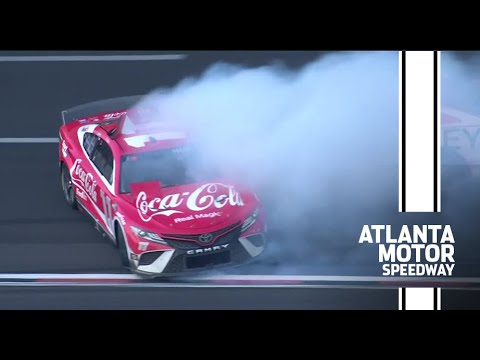 Ross Chastain gets into Denny Hamlin late at Atlanta | NASCAR