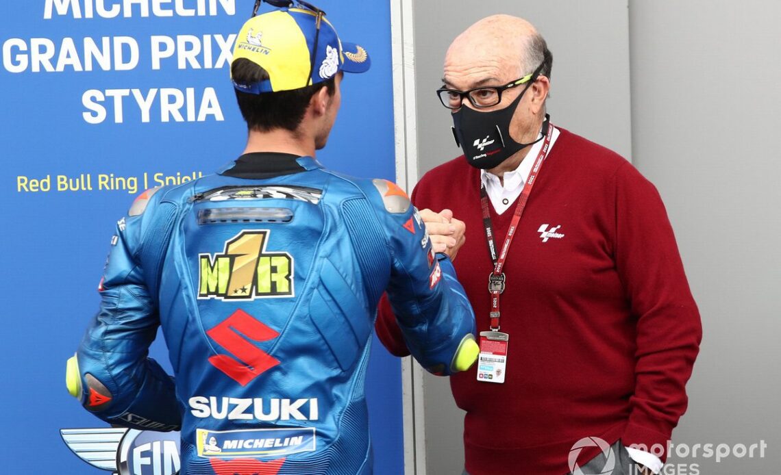 Joan Mir, Team Suzuki MotoGP Carmelo Ezpeleta, CEO Dorna Sports