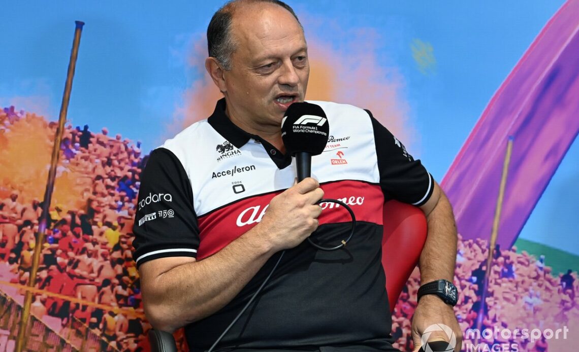 Frederic Vasseur, Team Principal, Alfa Romeo Racing, in the team principals Press Conference