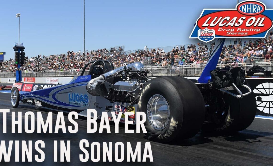 Thomas Bayer wins Top Dragster at the DENSO NHRA Sonoma Nationals