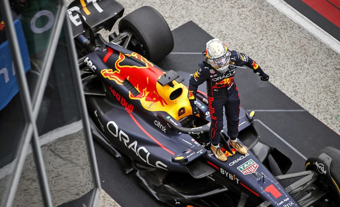 Verstappen wins from 10th after spin as Ferrari misses podium