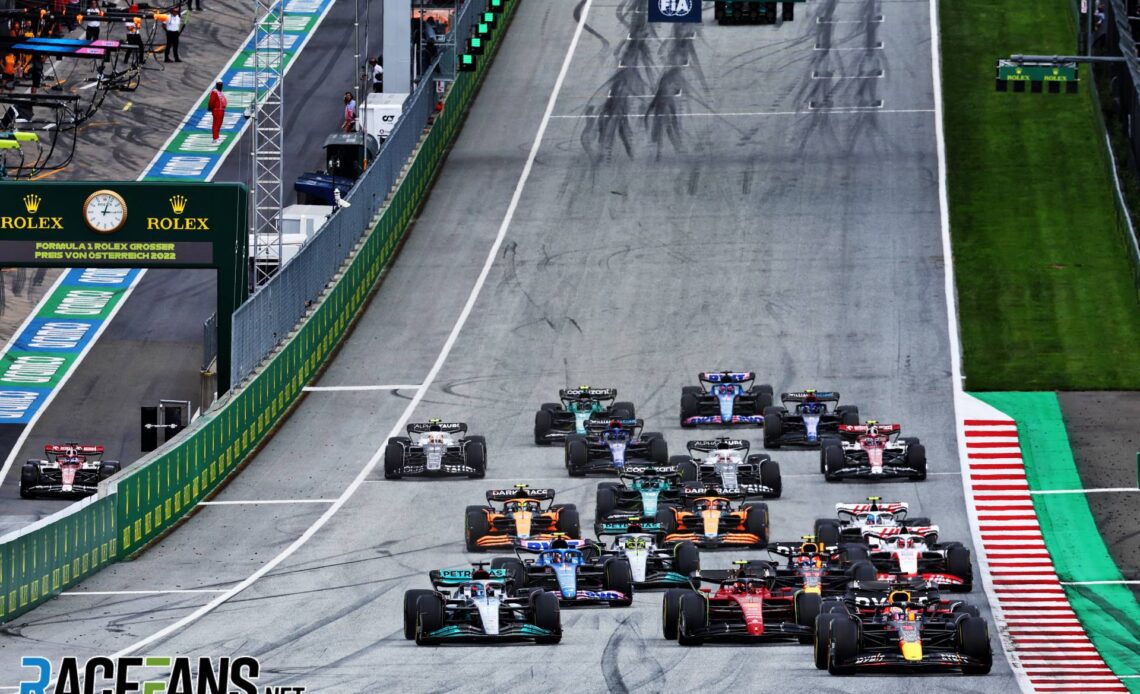 Race start, Red Bull Ring, 2022