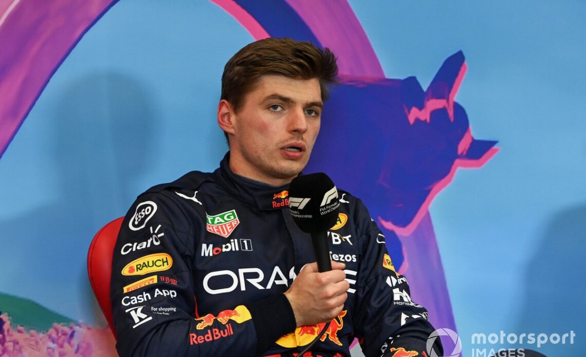 Max Verstappen, Red Bull Racing, 1st position, in the Sprint race Press Conference
