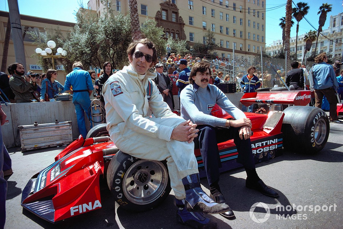 Bad luck cost Watson, pictured with designer Gordon Murray, several grand prix victories with Brabham