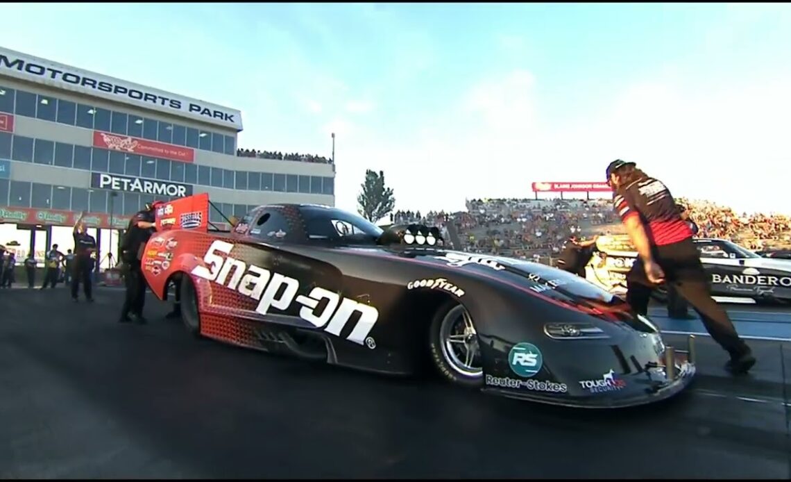 Alexis DeJoria, Cruz Pedregon, Del Worsham, Top Fuel Funny Car, Qualifying Rnd 1, Menards Nationals