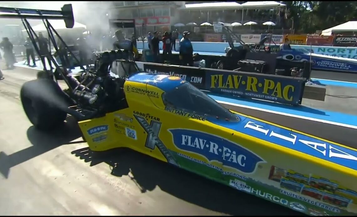 Brittany Force, Jim Maroney, Top Fuel Dragster, Eliminations Rnd 1, Flav R Pac Northwest Nationals,
