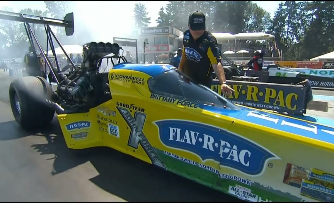 Brittany Force, Josh Hart, David Grubnic, Top Fuel Dragster, Eliminations Rnd 2, Flav-R-Pac Northwes