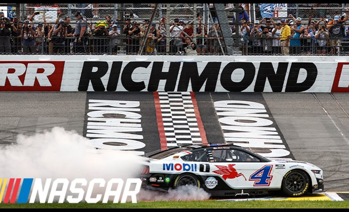 Harvick doubles up, reaches 60 career wins with victory at Richmond