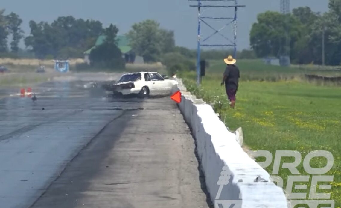 Hold On! Driver Goes For Scary Ride After Tire Explosion