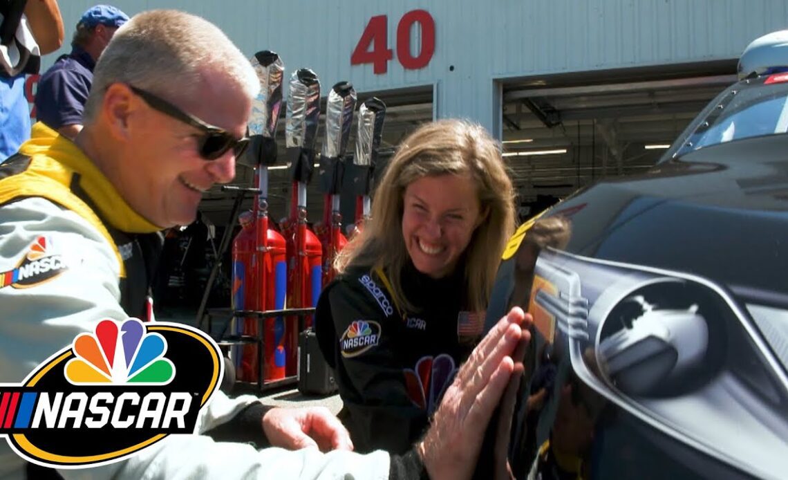 Jeff Burton rides along with Kolby Garrison, an avid NASCAR fan who is blind | Motorsports on NBC