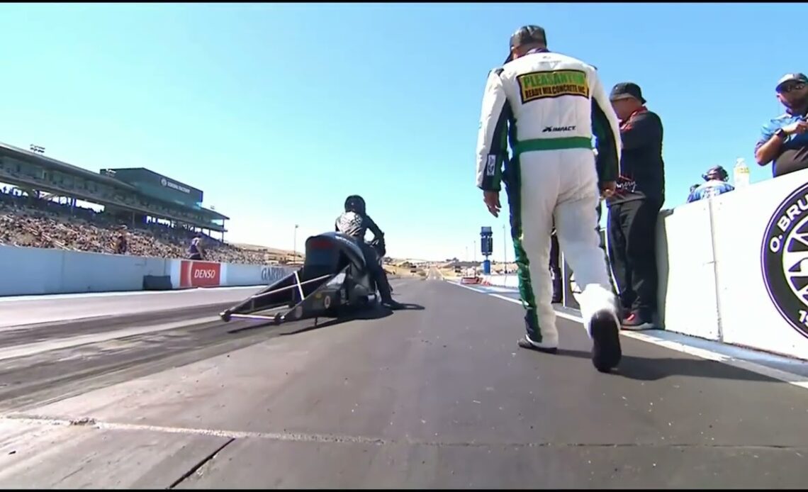 Jianna Evaristo, Lance Bonham, Pro Stock Motorcycle, Qualifying Rnd 3, DENSO, Sonoma Nationals, Son