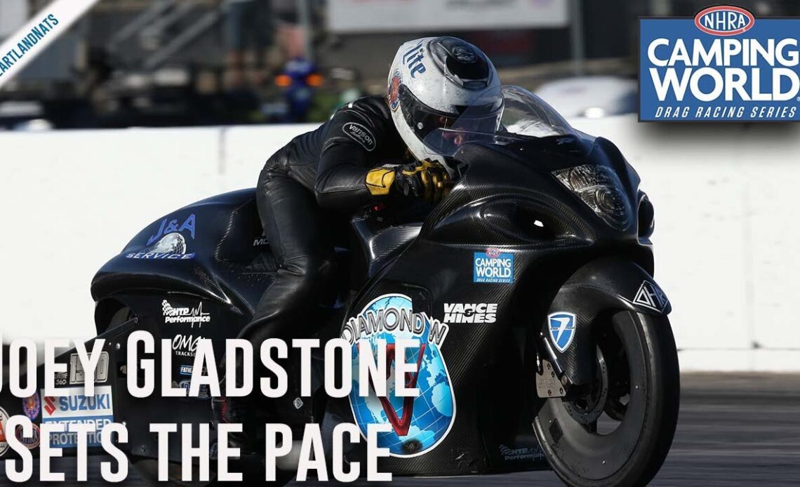 Joey Gladstone sets the pace Friday in Topeka