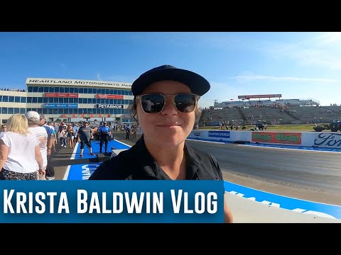 Krista Baldwin walks the track in Topeka