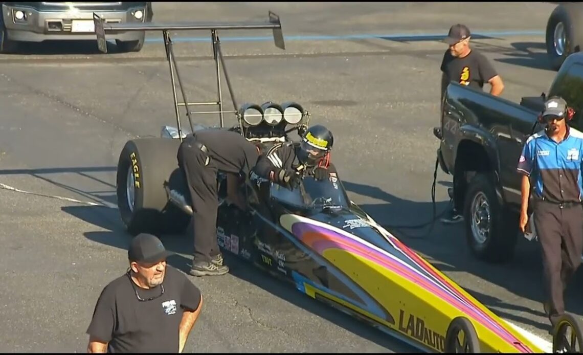 Mitch Myers, Mike Austin, Top Alcohol Dragster, Eliminations Rnd 1, Flav-R-Pac Northwest Nationals,