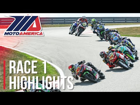 MotoAmerica SportbikeTrackGear Junior Cup Race 1 Highlights at Pittsburgh 2022
