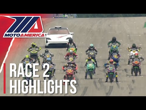 MotoAmerica SportbikeTrackGear Junior Cup Race 2 Highlights at Pittsburgh 2022