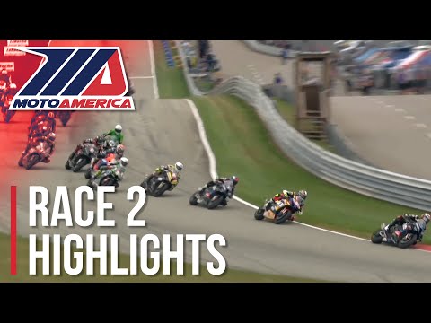 MotoAmerica Yuasa Stock 1000 Race 2 Highlights at Pittsburgh 2022